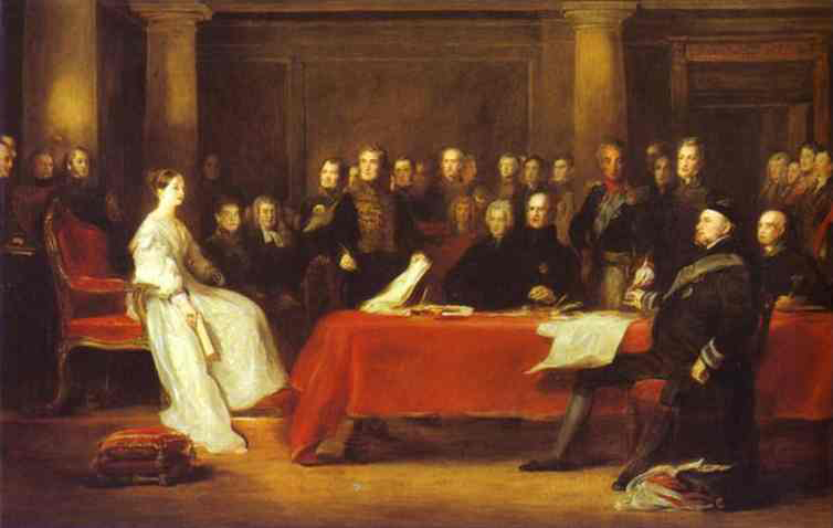 Victoria holding a Privy Council meeting